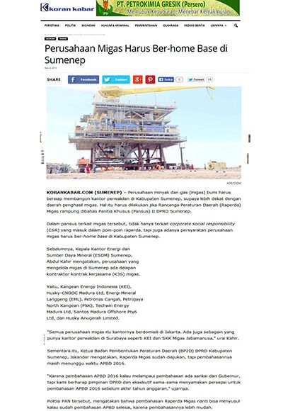 Perusahaan Migas Harus Ber-home Base di Sumenep